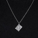 Steel Cross Bible Verse Prayer Dog Tag Pendant For Men V6L7 Necklace V0N4