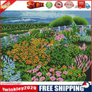 11CT Stamped Cross Stitch Kits DIY Flowers Needlework Craft Decor (M0020)