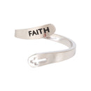 Opening Rings Stainless Steel Couple Love Hope Friendship Jewelry Accessories