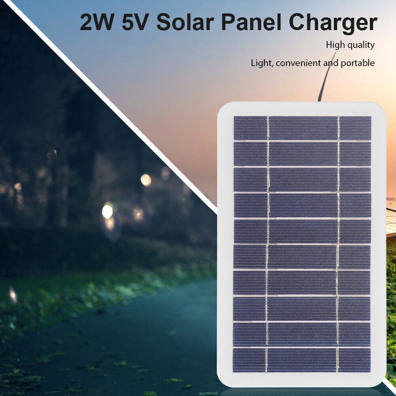 2W Solar Cells Power Bank Battery Charger 5V 400mA USB Portable Solar Panels