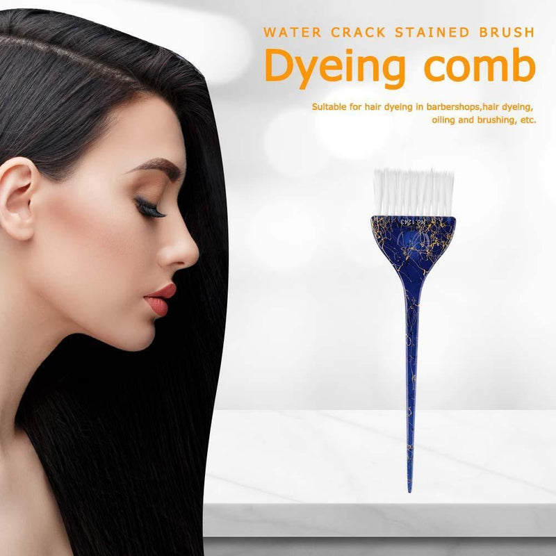 Water Crack Pattern Hair Coloring Brush Hairdressing Dye Brush (Blue)
