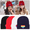 Embroidery Christmas Gift Love Heart Beanies Hats Rainbow Knit Cap Knitted Hats