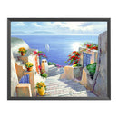Full Embroidery Stamped Santorini 11CT Needlework DIY Cross Stitch Kits Decor