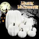 7Pcs Thanksgiving Artificial White Pumpkin Home Decoration Sets`