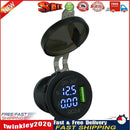 3A QC 3.0 USB Car Charger Power Socket Adapter for Motorcycle Boat (Blue) Newly