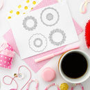 Flower Wreath Paper Cut Dies Metal Stencil Silicone Seal Stamp Mold (C)