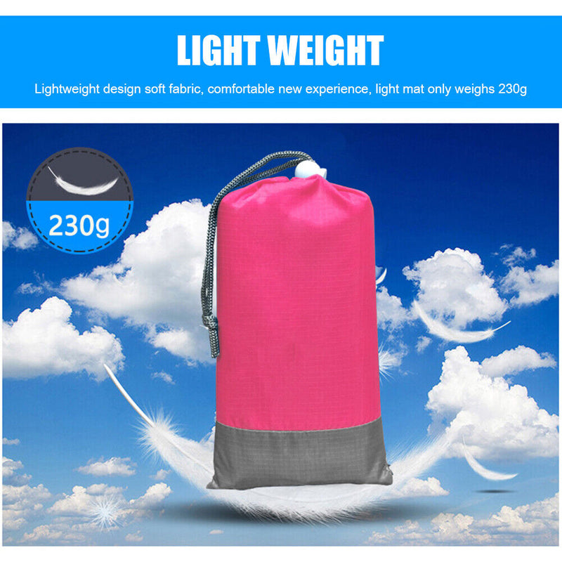 Waterproof Camping Mat Outdoor Beach Blanket Picnic Ground Mats (Pink) Newly