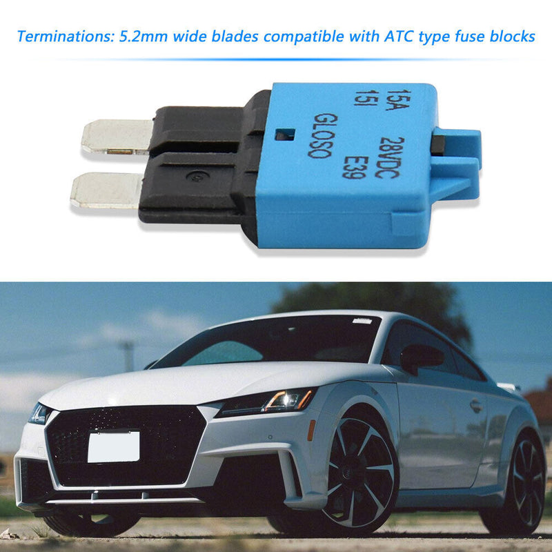 Boat Marine RV Circuit Breaker ATC Blade Fuse Manual Reset Reset Resetable 15 Amp