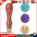 Wood Handle Paint Seal Retro Plant Pattern DIY Wax Seal Stamp Decor (C170) Newly