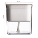 Lazy Flowerpot Transparent Hydroponic Flower Pot Soilless Home Vase (White)