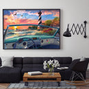DIY Diamond Painting Sea Car Lighthouse Full Drill Rhinestone Mosaic Art Pi