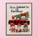 DIY Cotton Thread Christmas Gnomes Printed Full Cross Stitch Handicraft Kit Gift