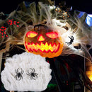Halloween Cotton Spider Web Simulation Plastic Spider Decoration Prop (20g)