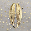 Leaf shape Page markers Book darts Metal Feather Students Stationery Bookmark