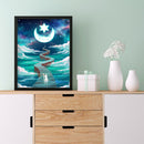 5D Rhinestone Picture Road to Moon Full Round Drill Diamond Painting Kit Mosaic