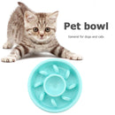 Dog Feeding Bowls Puppy Slow Down Eating Feeder Anti Choking Dish (Green) Newly