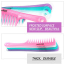 Antistatic Straight Handle Large Wide Tooth Comb Hair Brush Tool (White) Newly