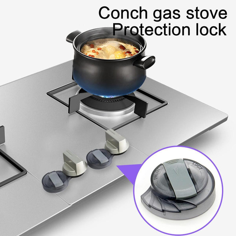 Gas Stove Oven Burner Knob Locks For Protection Children Kitchen Safety_