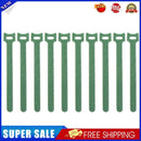 10pcs Durable Self Adhesive Cable Fastener Tape Wire Loops Strap (Green)