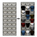 2pcs Hat Rack 24 Pocket Over-The-Door Cap Organizer(Dark Grey)