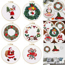 DIY Christmas Embroidery Cross Stitch Kit Embroidery Hoop Merry Christmas
