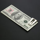 Metal Stainless Steel Money Clips Wallet Card Holder Hollow Clips (Black)
