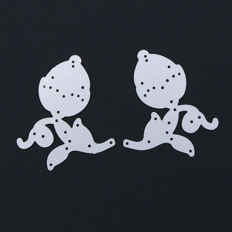 Symmetrical Flower Bud DIY Metal Embroidery Craft Stencil Cutting Die