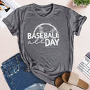 Independence Day Baseball Day Tea T-Shirt (Grey XXL)