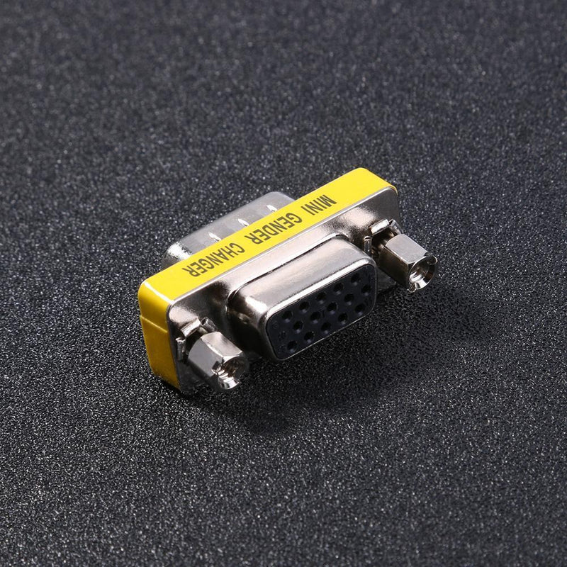 2pcs 15pin VGA Male to Female Adapter Gender Changer Couplers Extenders