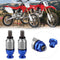 1 Pair M5x0.8mm Fork Air Bleeder Valves for Motocross Dirt Bike (Blue)
