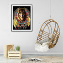 5D Diamond Painting Kit DIY Dreamcatcher Wolf Full Square Drill Home Decorations