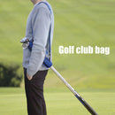 Golf Club Carrier Bag Nylon Carry Driving Range Travel Shoulder Bag (Blue) Newly