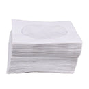 Mini 95Pcs Protective White Paper CD DVD Disc Storage Bag Envelopes Flap