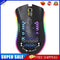 D2 2.4GHz RGB Wireless Gaming Mouse Rechargeable Hollow PC Mice (Black)