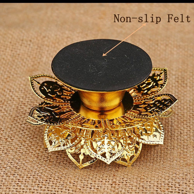 Waterfall Craft Lotus Seat Incense Burner Brass Lotus Lamp holder Decoration