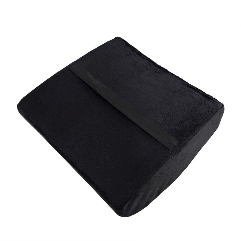 Memory Foam Lumbar Cushion Travel Pillow Car  Chair Back Support Black