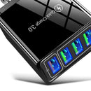 Q4 5.1A 4USB QC3.0 Fast Charging 4 Multi Port Mobile Phone Charger Power Adapter