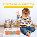 3pcs Maze Game Buzz The Wire Game Electric Shock Bump Maze Game (Orange)