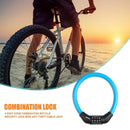 4 Digit Combination Bicycle Security Lock Anti Theft Cable Lock (Blue) Newly