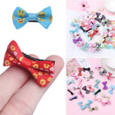 Baby Printed Flowers Nylon Hair Clip Head Wraps Baby Headband Alligator Clips