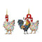 2pcs Chicken Sculpture with String Light Christmas Tree Ornaments