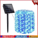 Solar String Lights Waterproof Copper Wire Fairy Lamp (Blue White 100LED)