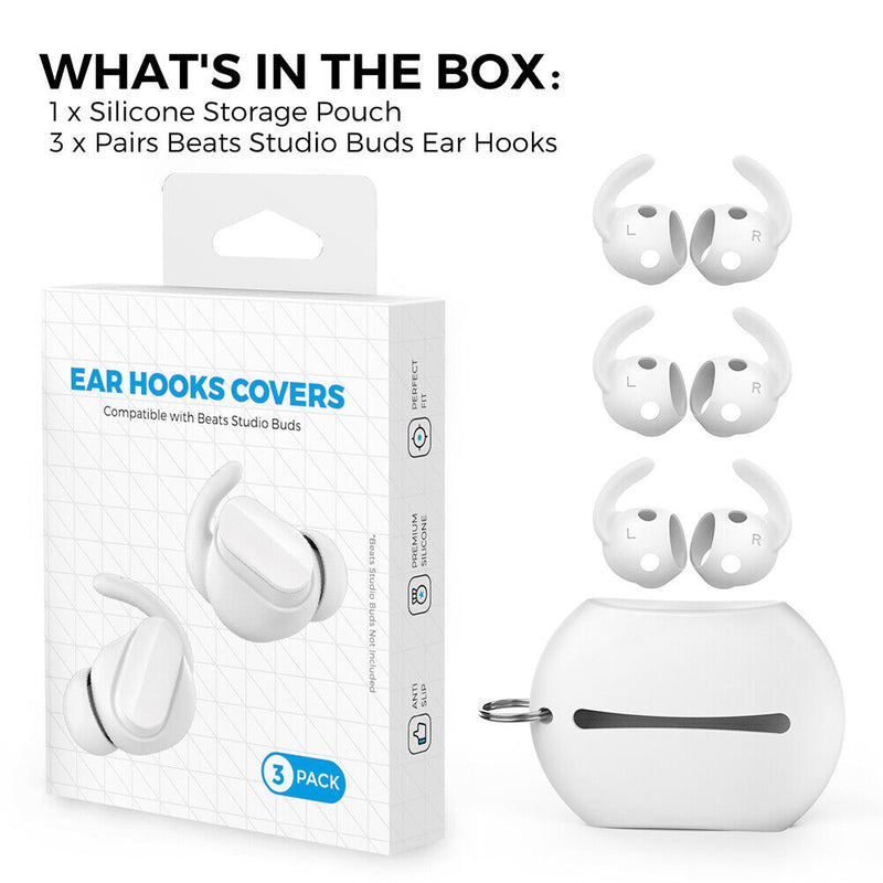 3 Pair Bluetooth-Compatible Earbud Eartips for Beats Studio Buds Tip Replacement