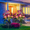 2x LED Solar Garden Orchid Light Waterproof Landscape Fence Decor (Purple) Newly