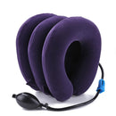 3-layered Air Inflatable Vertebra Retractor Neck Support Tractor (Purple) Newly