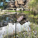 LED Solar Watering Can Lamp Garden Shower Art Metal Iron Kettle Light (B) Newly