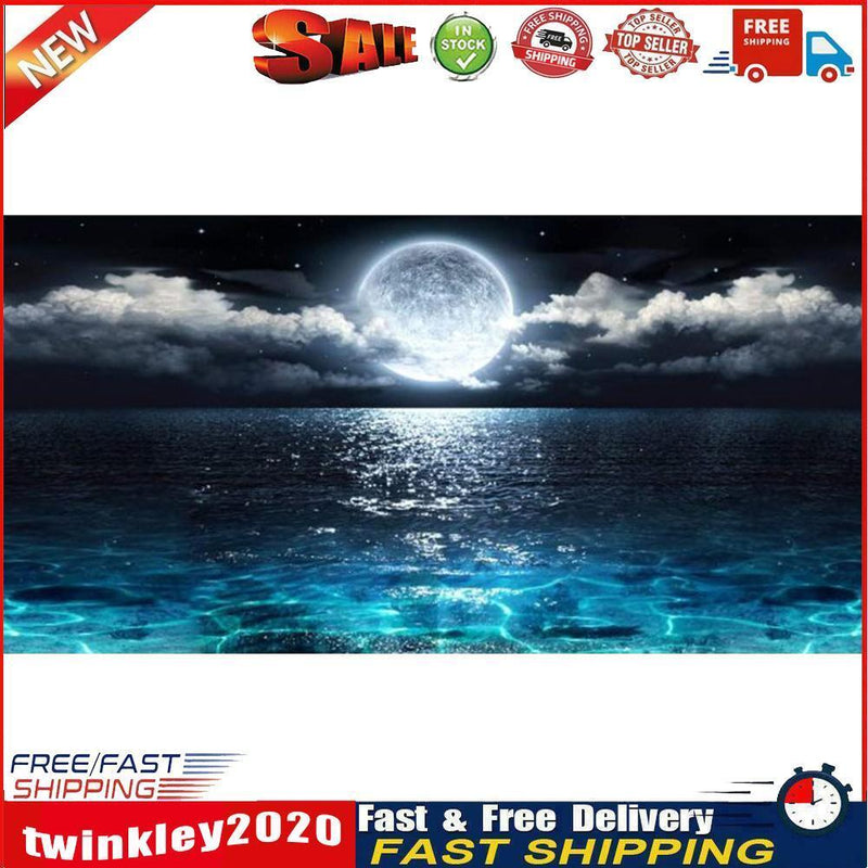 DIY 5D Mosaic Sea Moon Picture Full Drill Round Rhinestone Painting Kit Newly