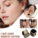 Men Women Kids Magnetic Diamond Cut Plain Black Black Stud No Piercing Earrings`