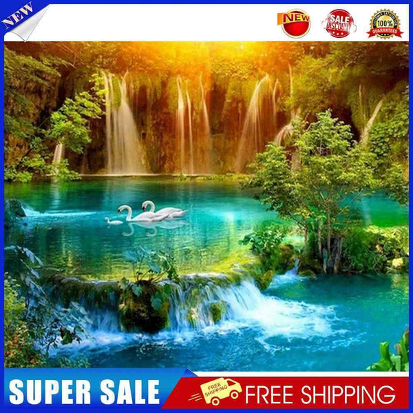 #A Paint By Numbers for Kids Beginner Waterfall DIY Acrylic Painting Kits on C