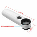 40X Magnifier Magnifying Eye Jewelry Glass Jeweler Loop M1J0 LED Loupe I8G0